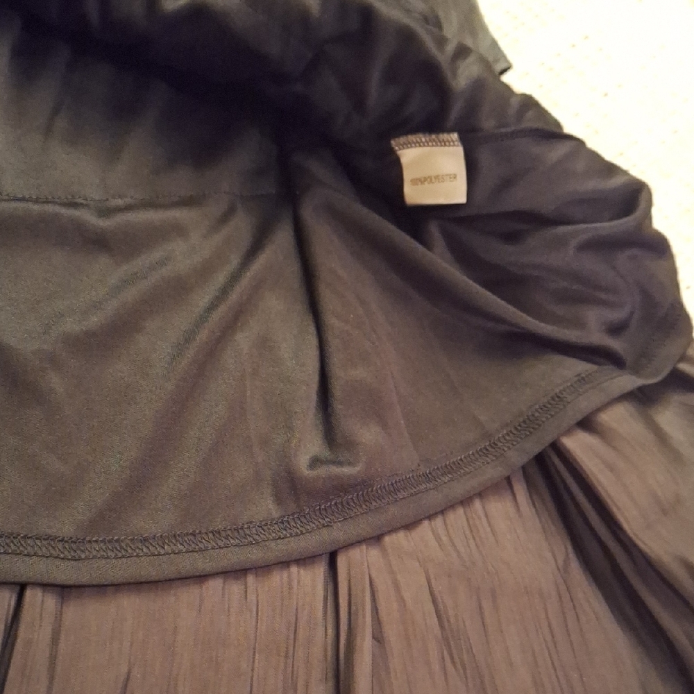 IVIVI Black Charcoal Tiered A-Line Skirt Size S - Picture 4 of 5